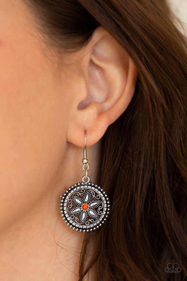 Paparazzi ♥ Written In The STAR LILIES - Orange ♥ Necklace