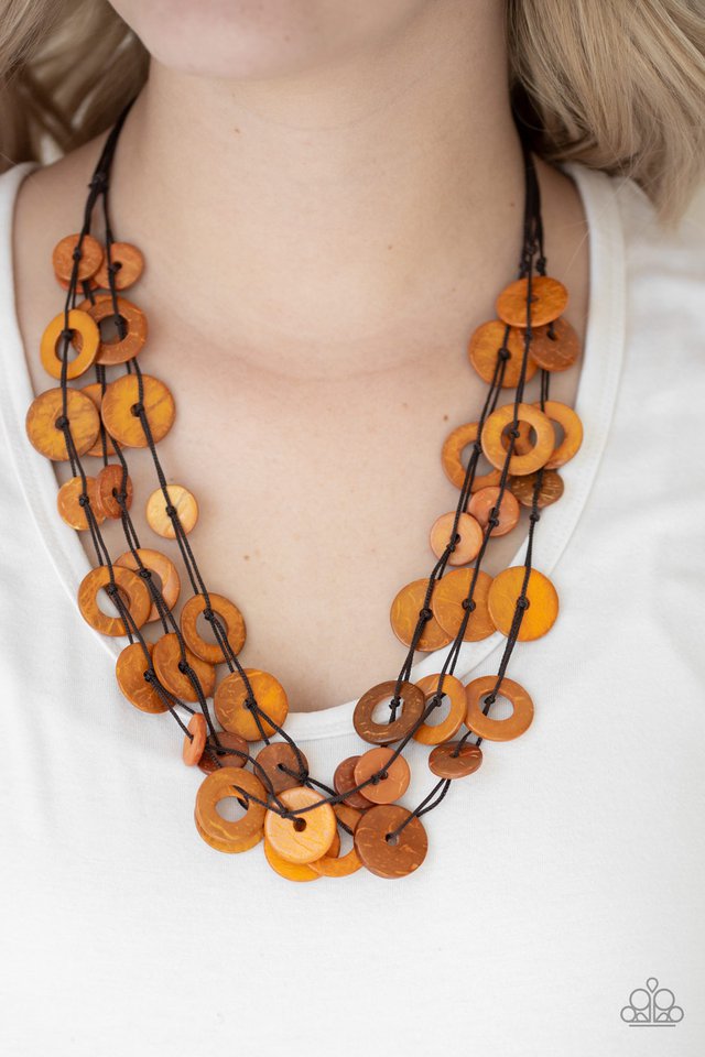 Paparazzi ♥ Wonderfully Walla Walla - Orange ♥ Necklace