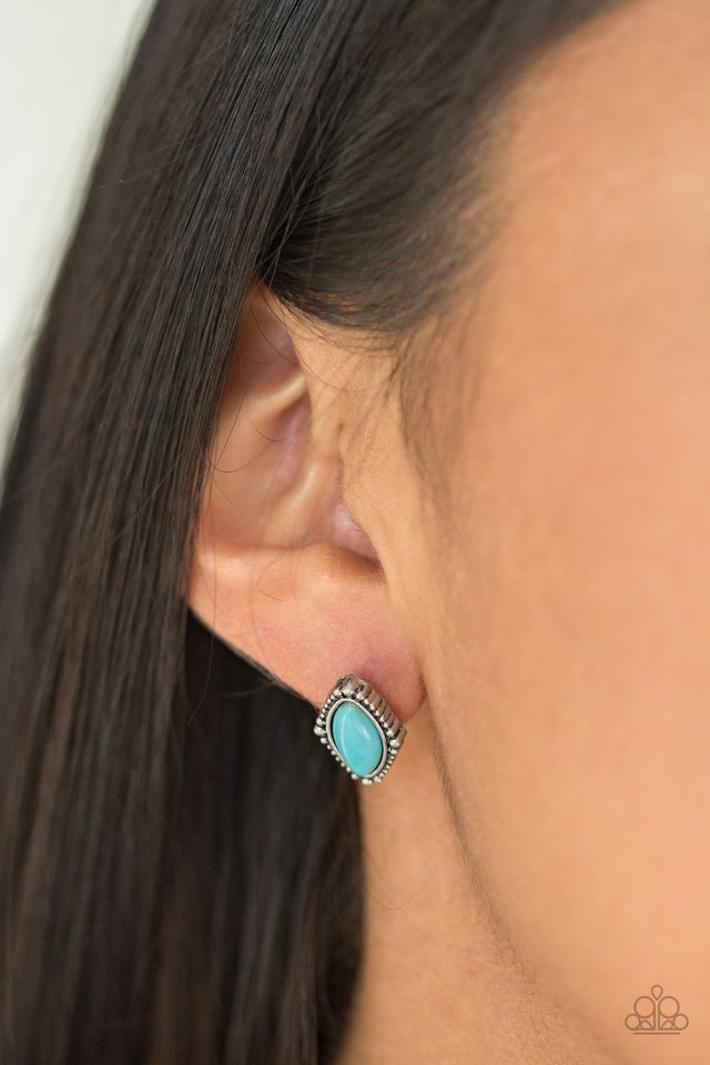 Paparazzi ♥ A House Is Not A HOMESTEAD - Blue ♥ Post Earrings