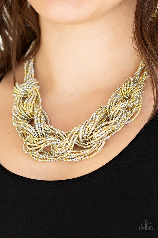 Paparazzi ♥ City Catwalk - Gold ♥ Necklace
