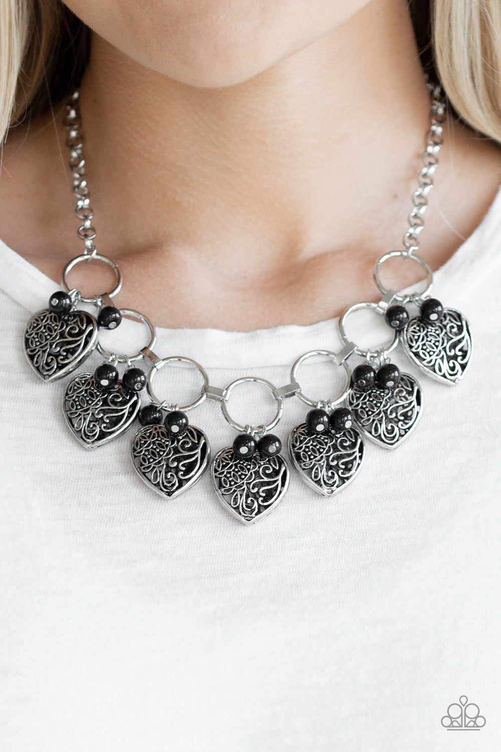 Paparazzi ♥ Very Valentine - Black ♥  Necklace