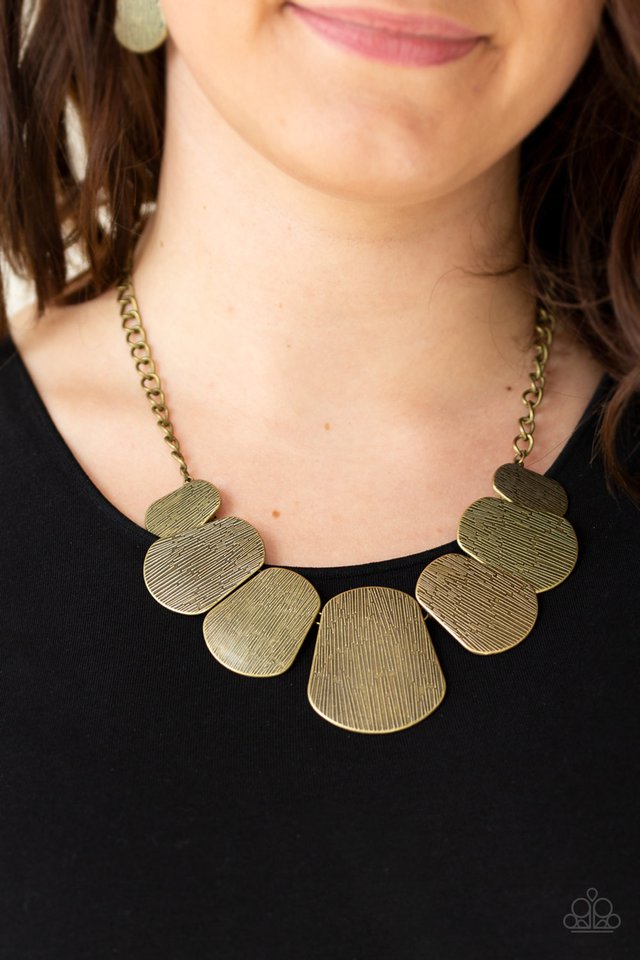 Paparazzi ♥ CAVE The Day - Brass ♥ Necklace