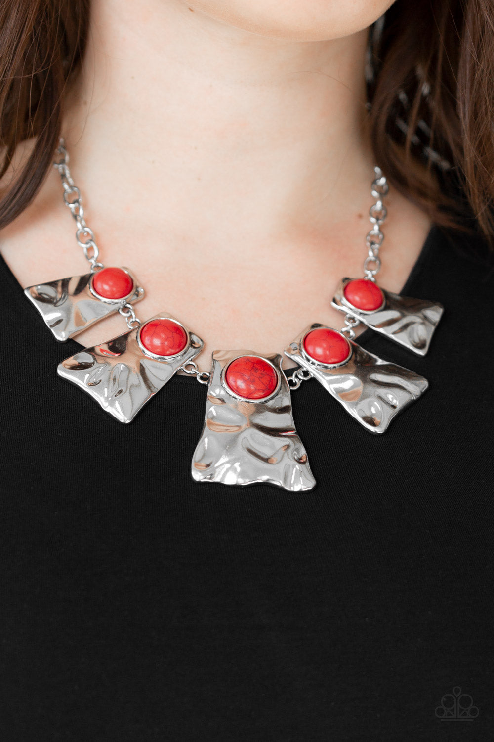 Paparazzi ♥ Cougar - Red ♥  Necklace