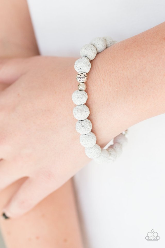 Paparazzi ♥ Steady Now - White ♥ Bracelet