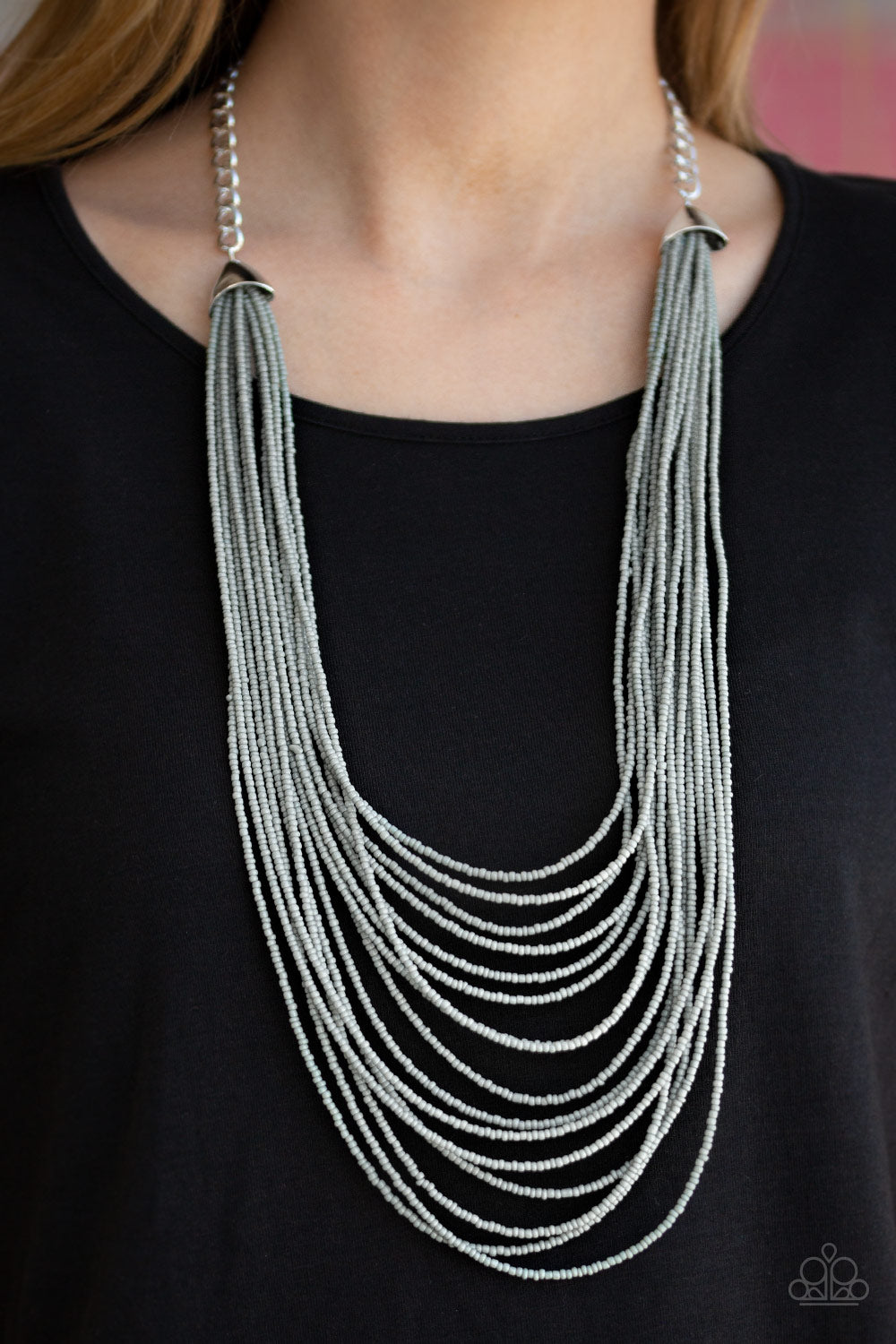 Paparazzi ♥ Peacefully Pacific - Silver ♥  Necklace