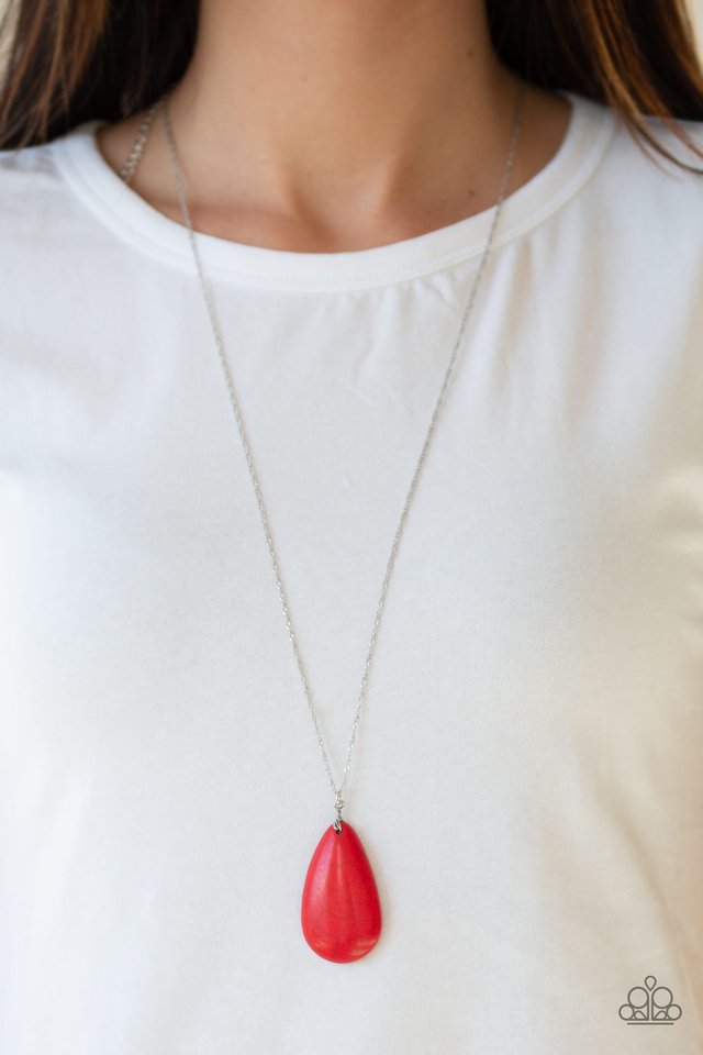 Paparazzi ♥ Stone River - Red ♥ Necklace