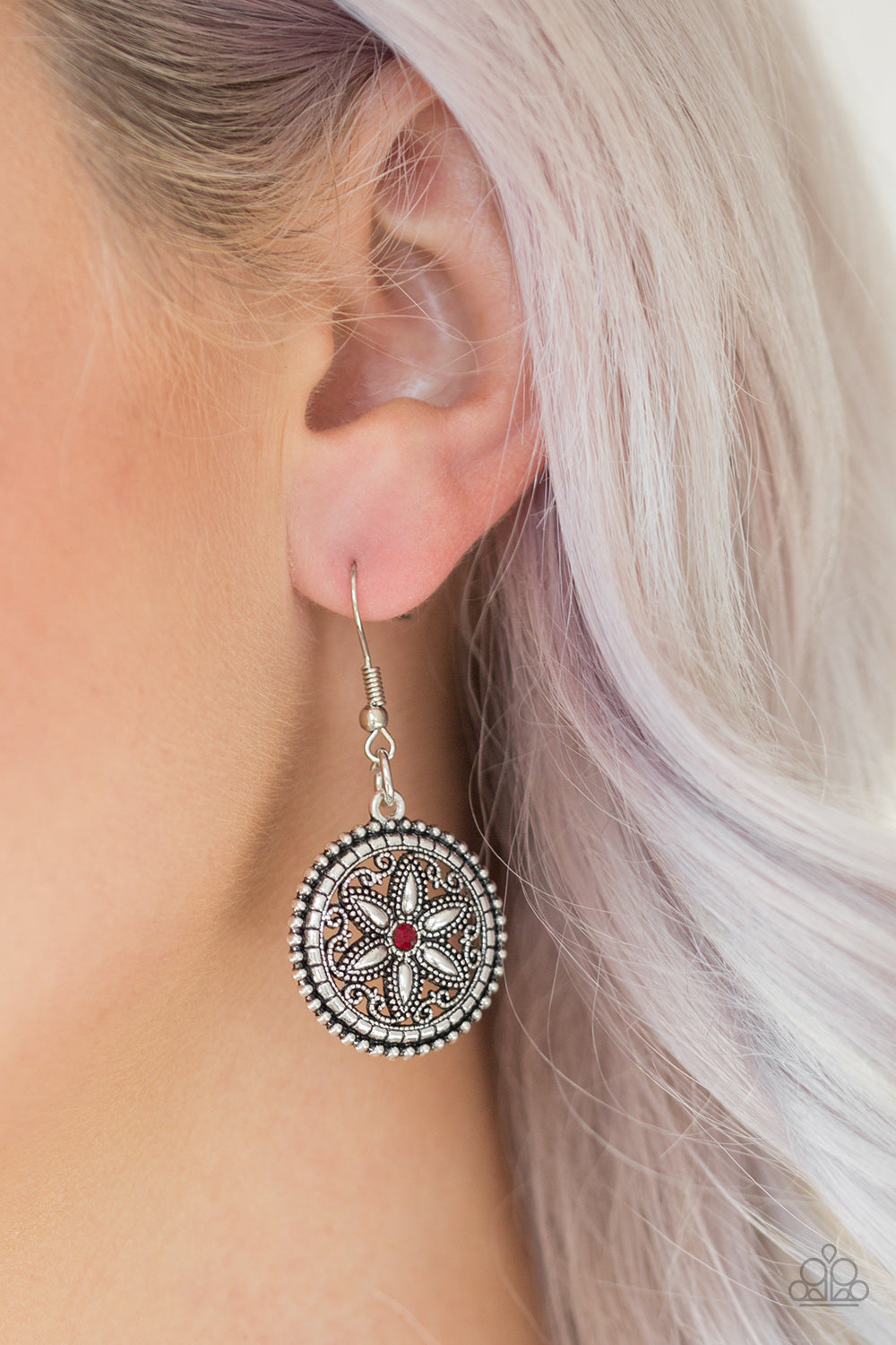 Paparazzi ♥ Written In The STAR LILIES - Red ♥  Necklace