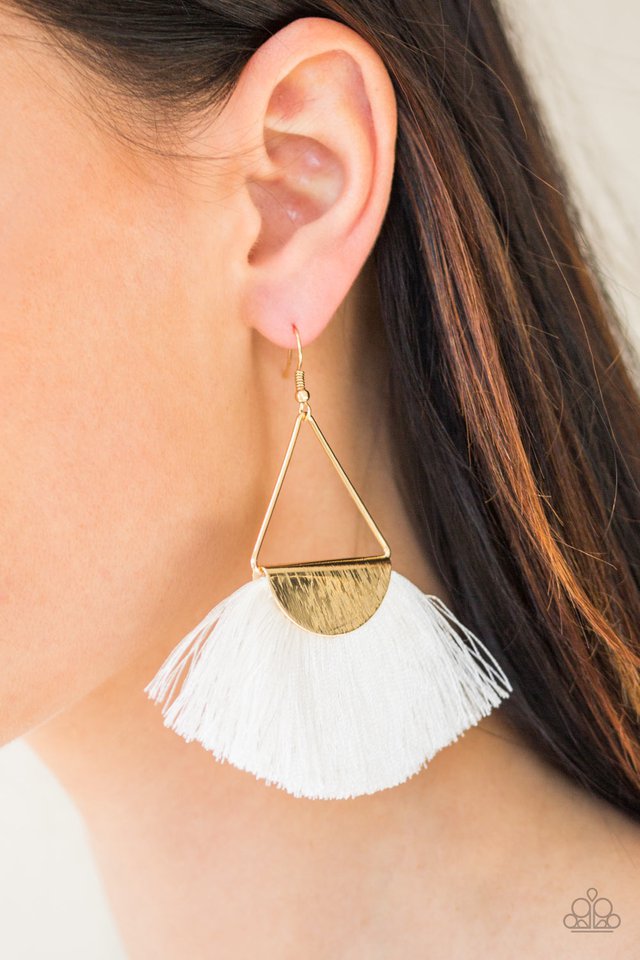 Paparazzi ♥ Modern Mayan - White ♥ Earrings
