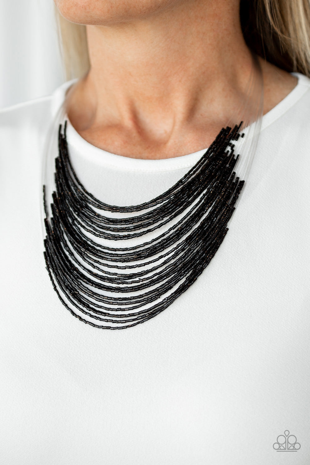 Paparazzi ♥ Catwalk Queen - Black ♥  Necklace