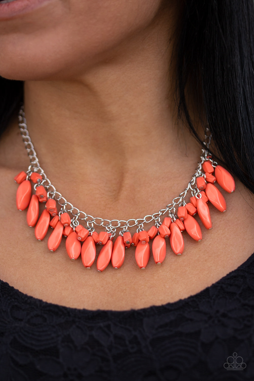 Paparazzi ♥ Bead Binge - Orange ♥  Necklace