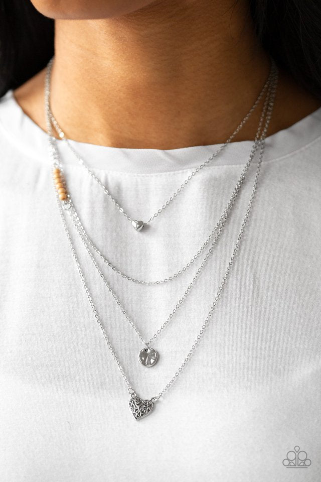 Paparazzi ♥ Gypsy Heart - Brown ♥ Necklace