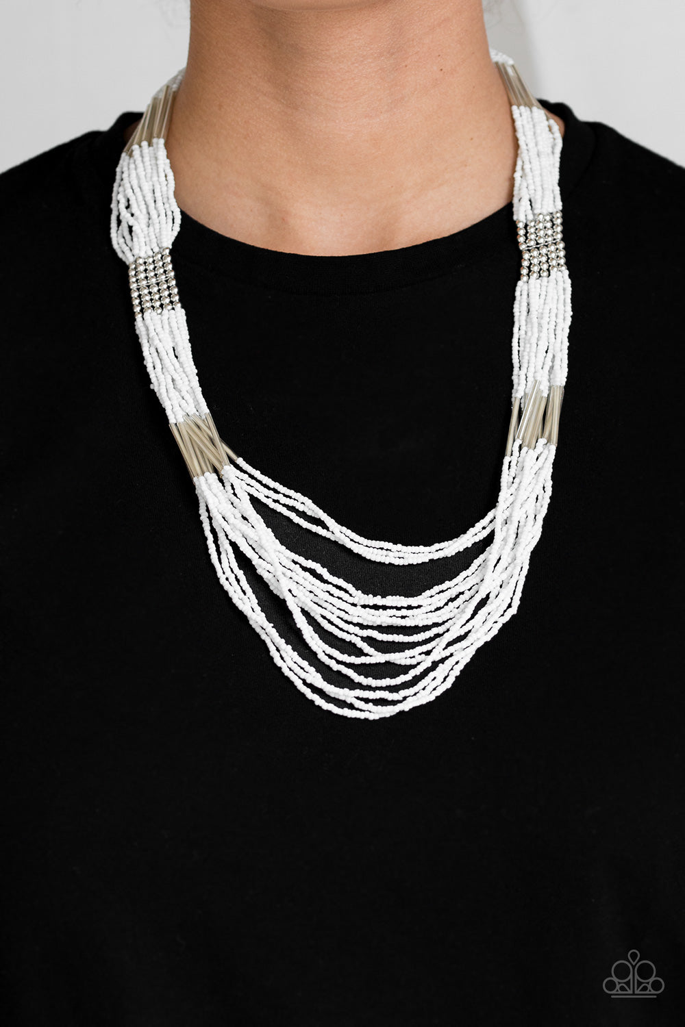 Paparazzi ♥ Let It BEAD - White ♥  Necklace