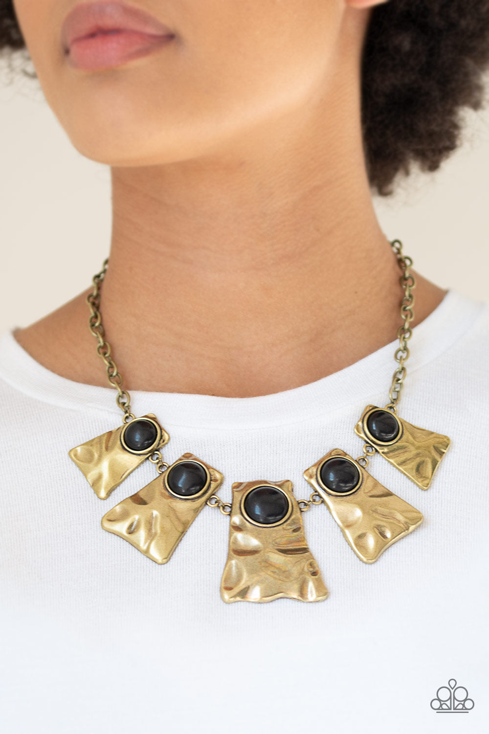 Paparazzi ♥ Cougar - Brass ♥  Necklace
