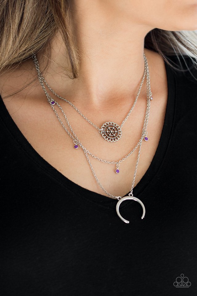 Paparazzi ♥ Lunar Lotus - Purple ♥ Necklace
