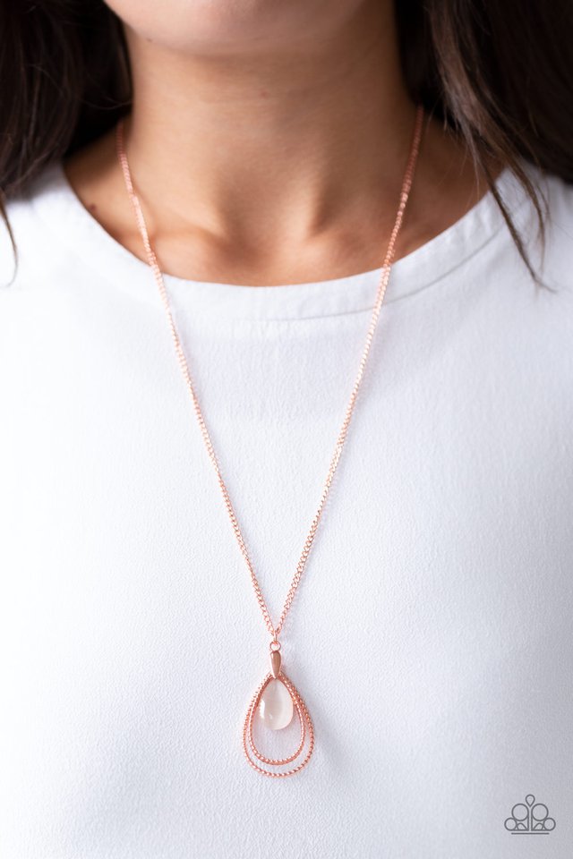 Paparazzi ♥ Teardrop Tranquility - Copper ♥ Necklace