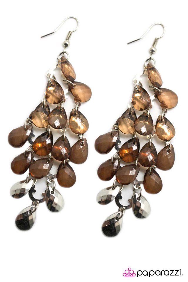 Paparazzi ♥ Hey Ombre! - Brown ♥ Earrings