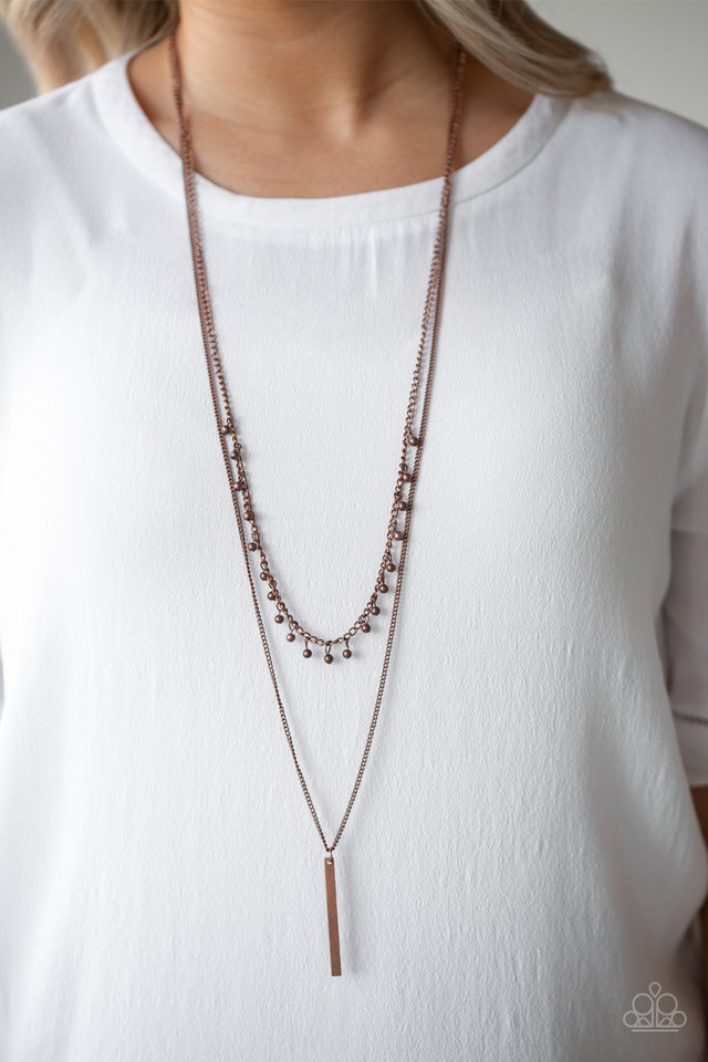 Paparazzi ♥ Keep Your Eye On The Pendulum - Copper ♥ Necklace
