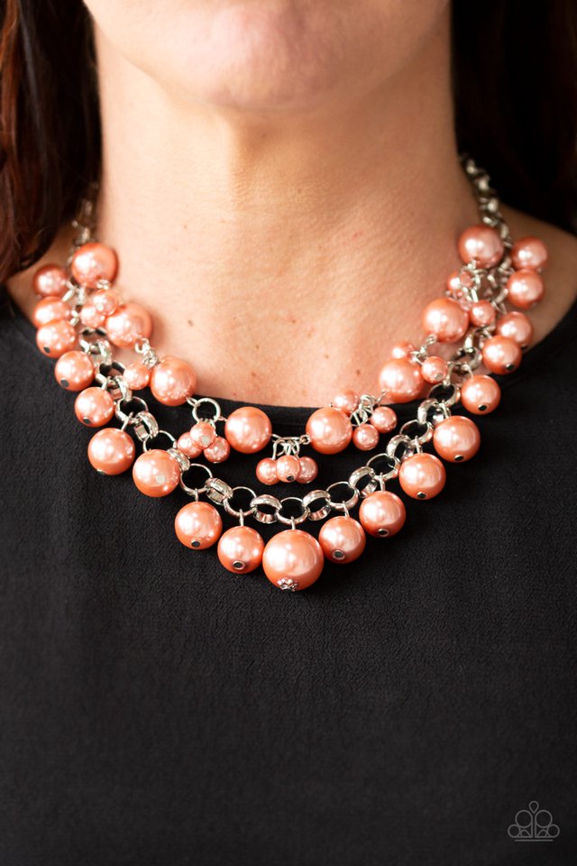 Paparazzi ♥ BALLROOM Service - Orange ♥ Necklace