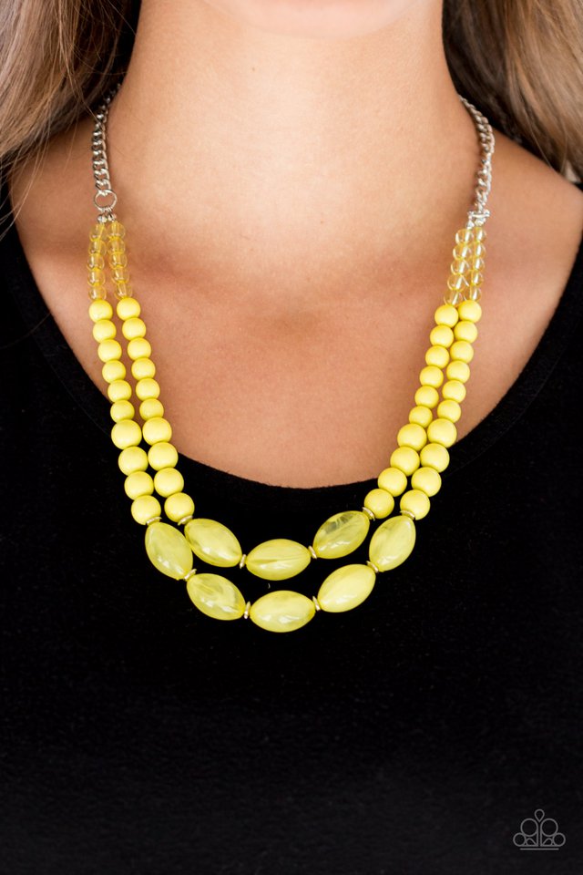 Paparazzi ♥ Sundae Shoppe - Yellow ♥ Necklace