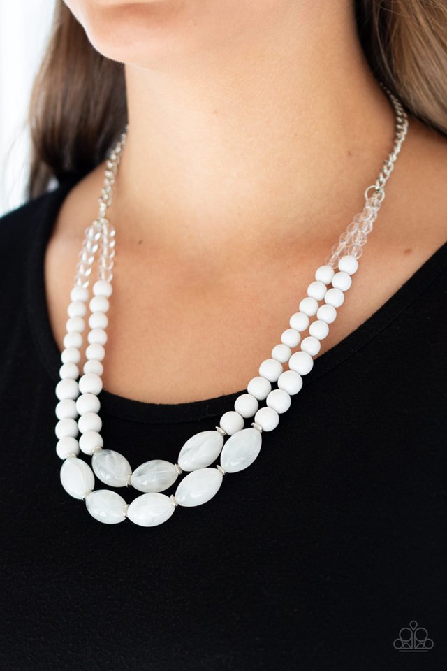 Paparazzi ♥ Sundae Shoppe - White ♥ Necklace