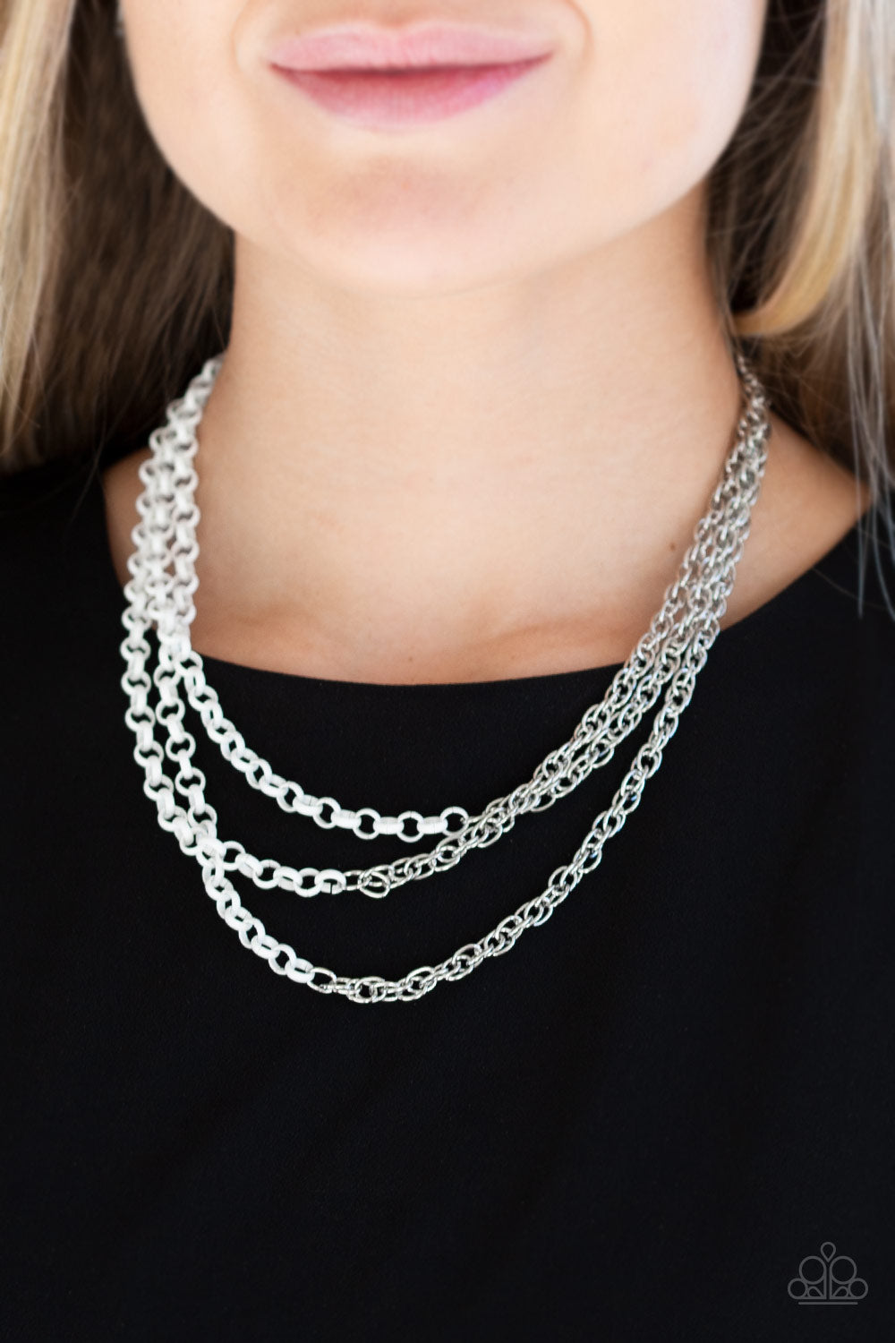 Paparazzi ♥ Turn Up The Volume - White ♥  Necklace