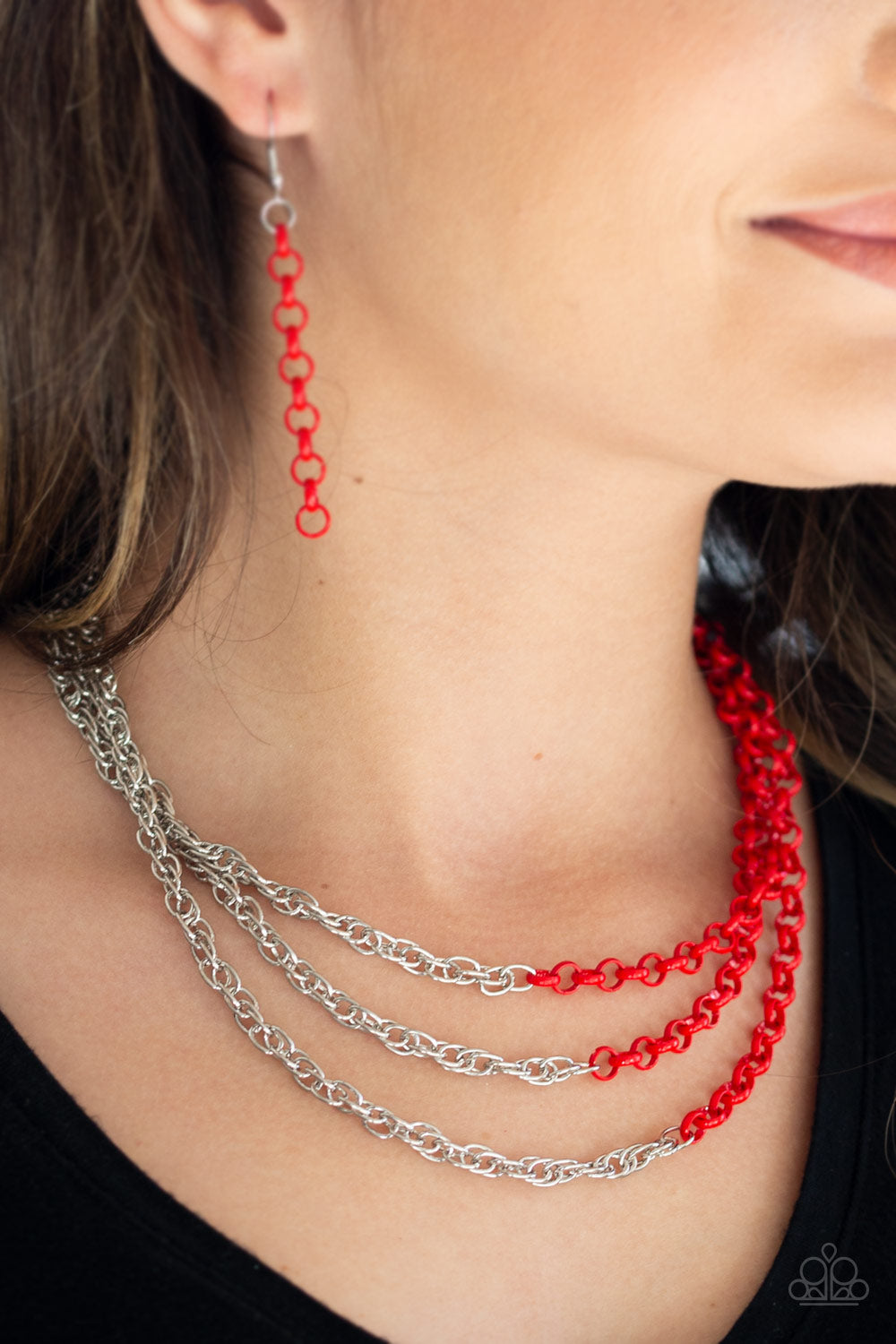 Paparazzi ♥ Turn Up The Volume - Red ♥  Necklace