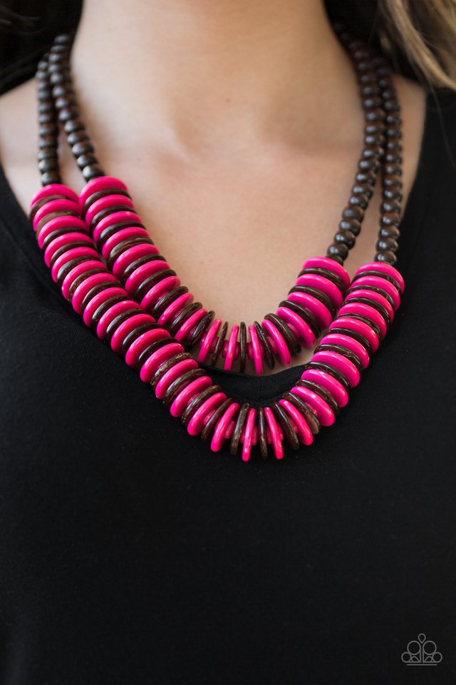 Paparazzi ♥ Dominican Disco - Pink ♥ Necklace