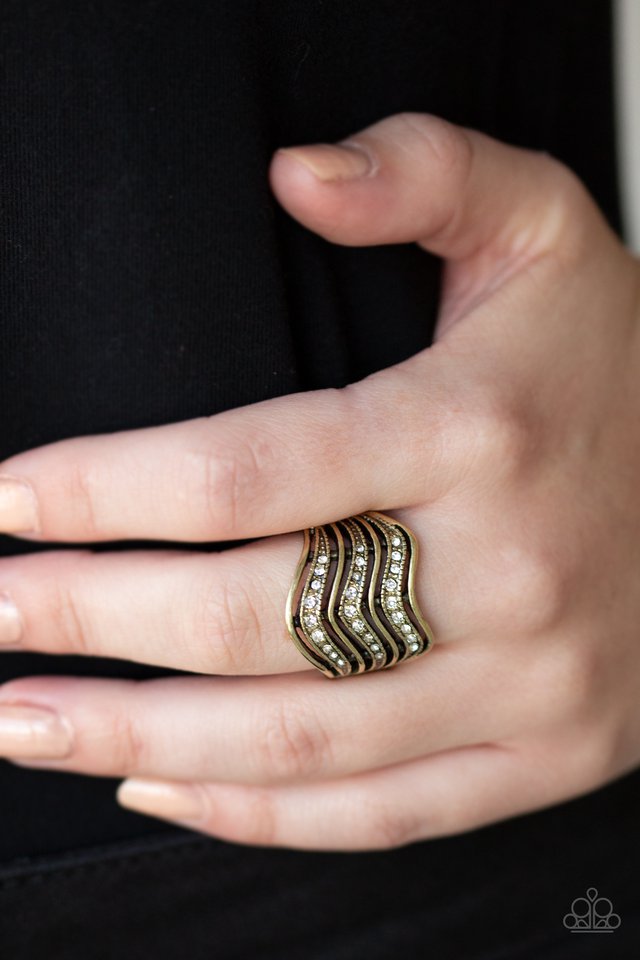 Paparazzi ♥ Fashion Finance - Brass ♥ Ring