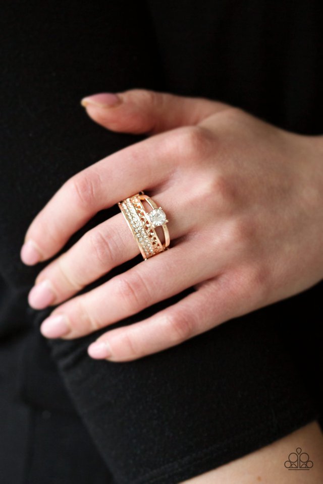 Paparazzi ♥ The Overachiever - Rose Gold ♥ Ring