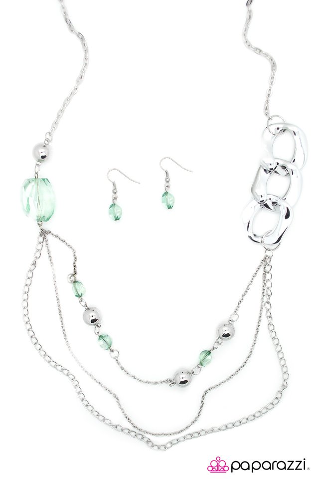 Paparazzi ♥ May I Suggest... - Green ♥ Necklace