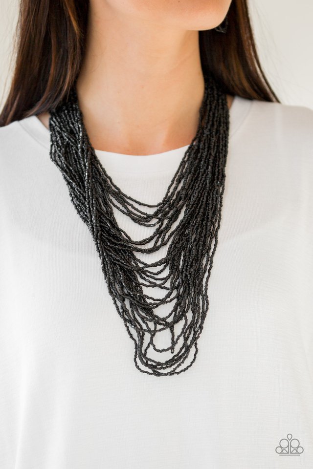 Paparazzi ♥ Dauntless Dazzle - Black ♥ Necklace