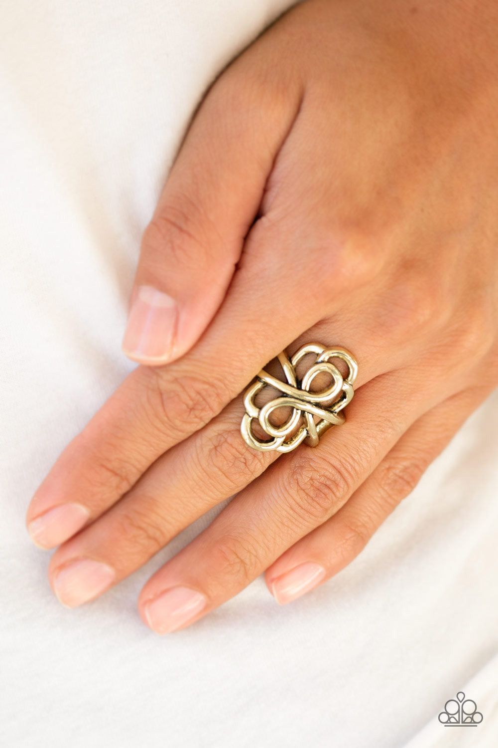 Paparazzi ♥ Ever Entwined - Brass ♥  Ring