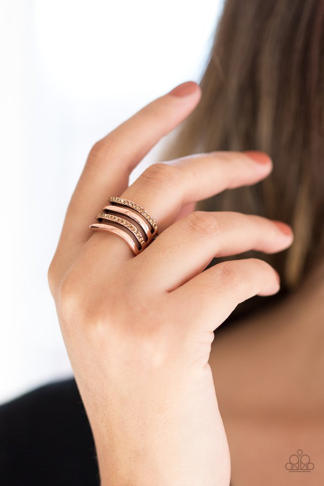Paparazzi ♥ Pageant Wave - Copper ♥ Ring