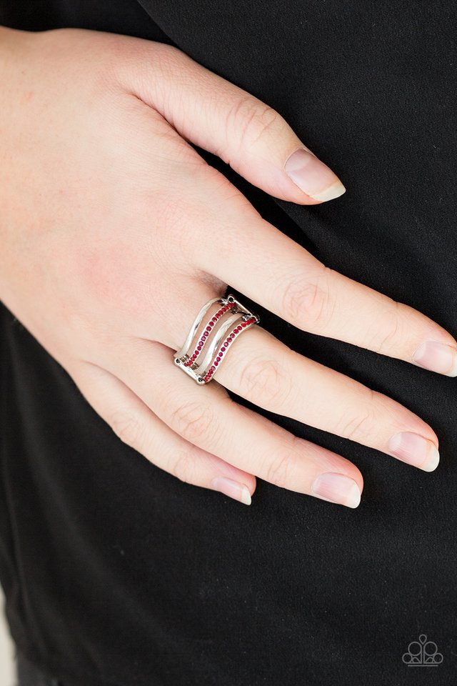 Paparazzi ♥ Pageant Wave - Red ♥ Ring