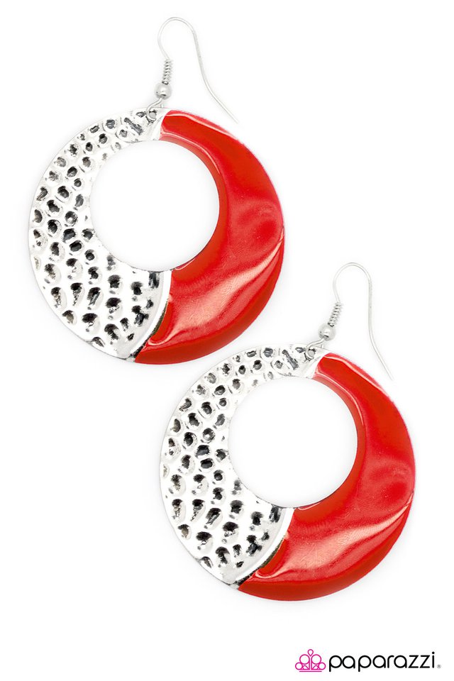Paparazzi ♥ Divide and Conquer - Red ♥ Earrings