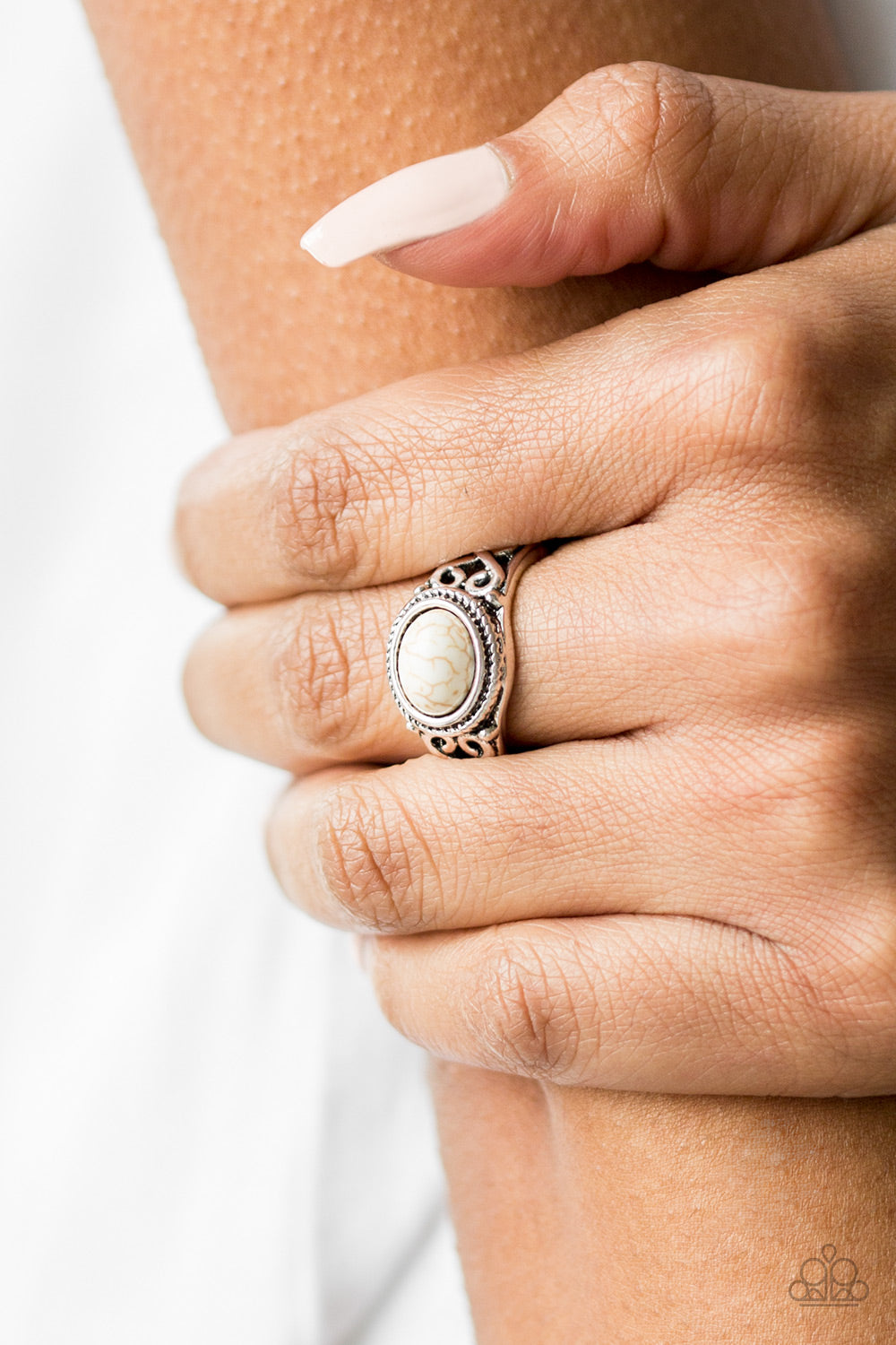 Paparazzi ♥ Set In Stone - White ♥  Ring