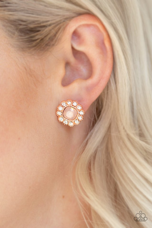 Paparazzi ♥ Little Lady - Copper ♥ Post Earrings