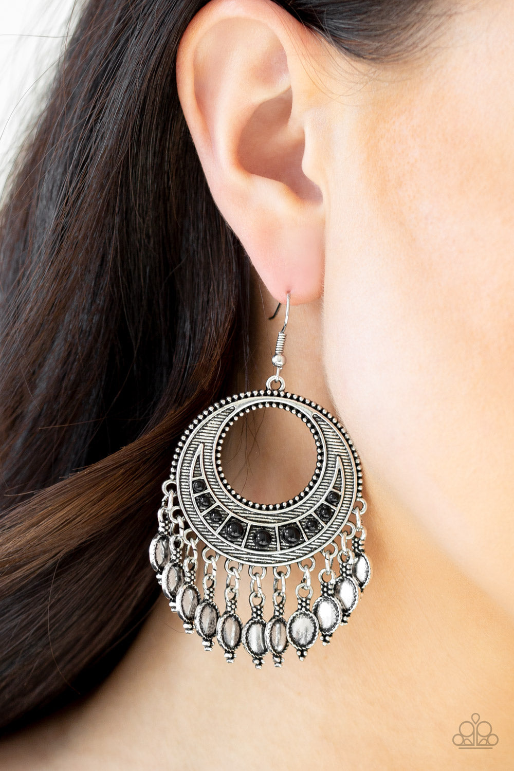 Paparazzi ♥ Desert Divinity - Black ♥  Earrings