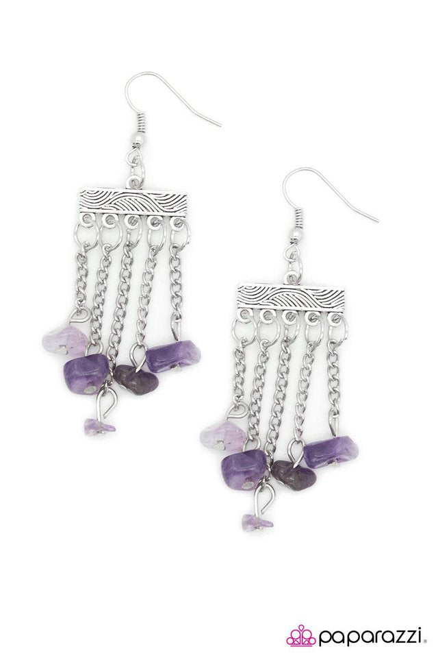 Paparazzi ♥ Natural-Born Bombshell - Purple ♥ Earrings