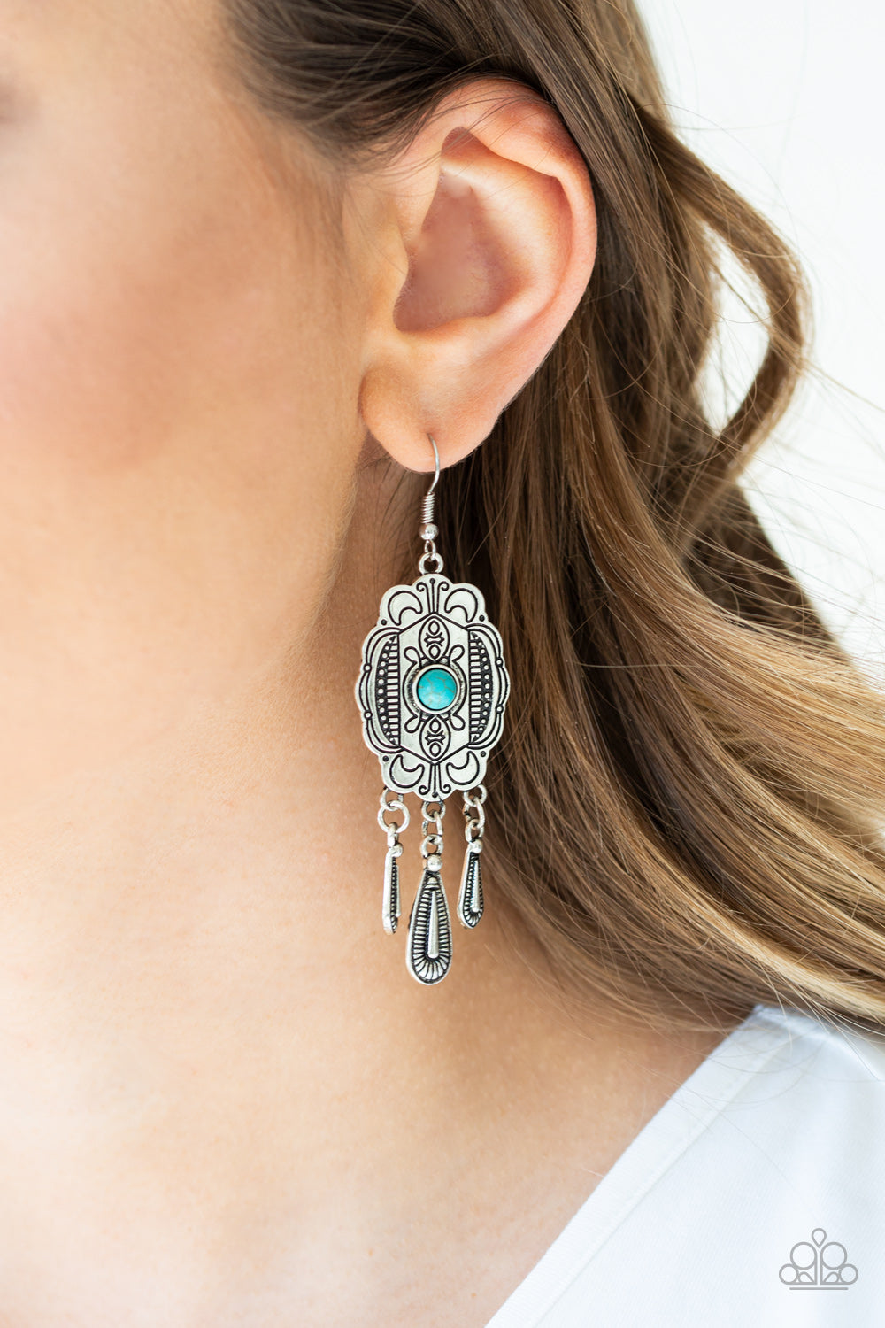 Paparazzi ♥ Natural Native - Blue ♥  Earrings