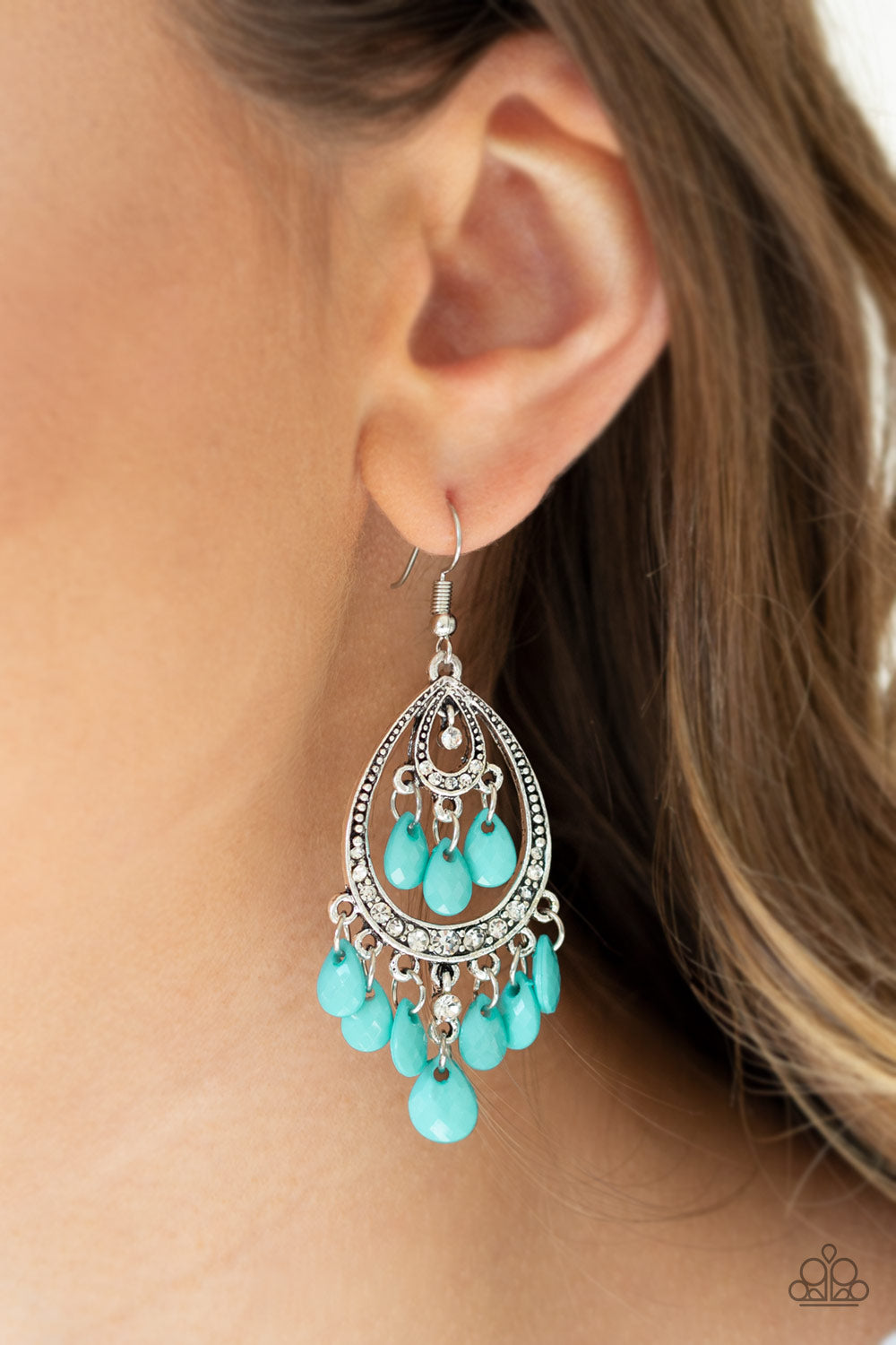 Paparazzi ♥ Gorgeously Genie - Blue ♥  Earrings