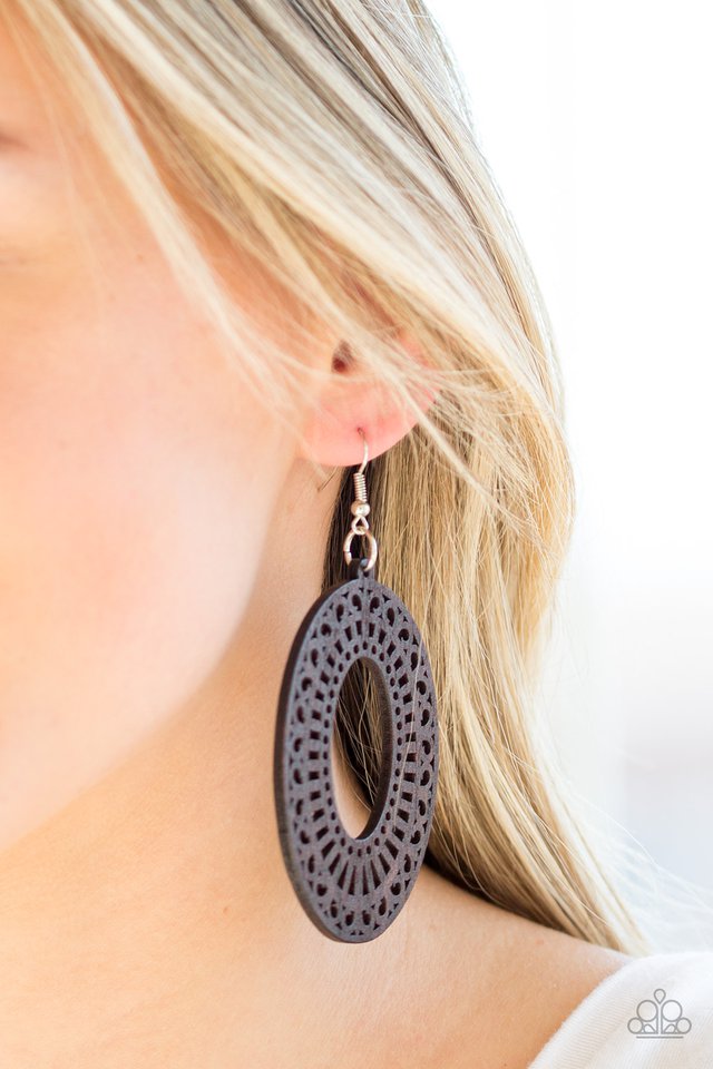 Paparazzi ♥ Retro Retreat - Brown ♥ Earrings