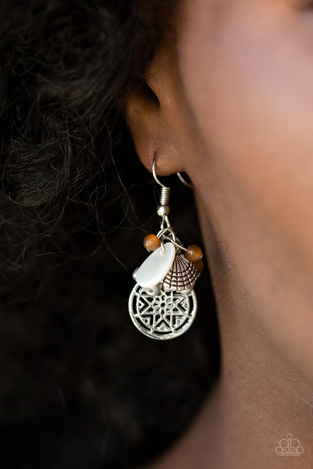 Paparazzi ♥ Ocean Oracle - Brown ♥ Earrings