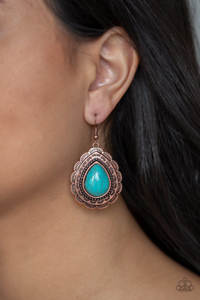 Paparazzi ♥ Mountain Mover - Copper ♥ Earrings