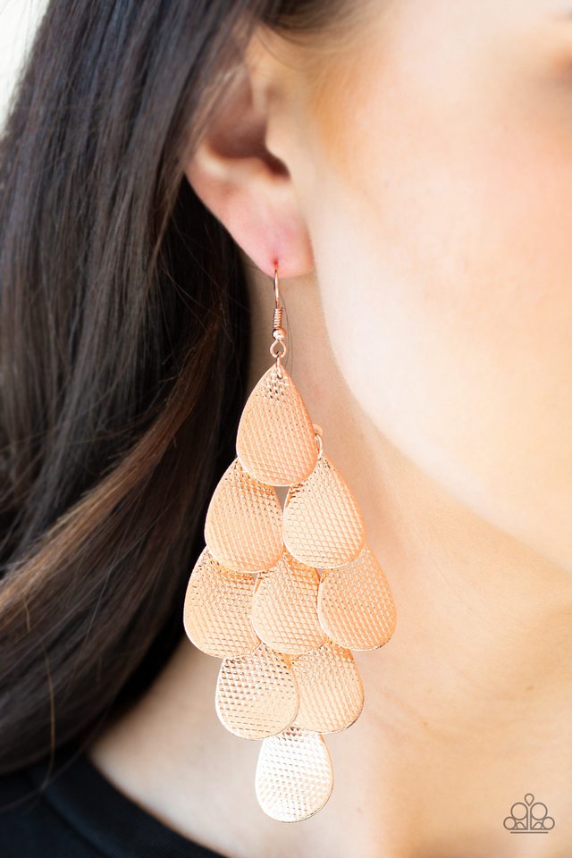 Paparazzi ♥ Iconic Illumination - Copper ♥ Earrings