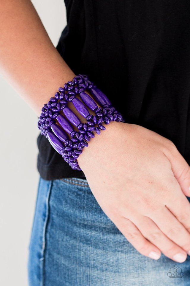 Paparazzi ♥ Barbados Beach Club - Purple ♥ Bracelet