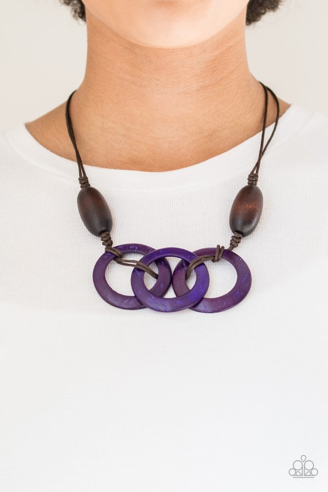 Paparazzi ♥ Bahama Drama - Purple ♥ Necklace