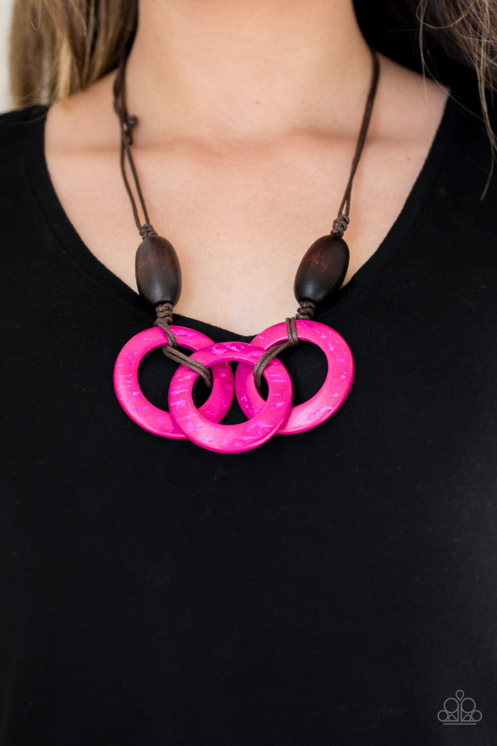 Paparazzi ♥ Bahama Drama - Pink ♥  Necklace