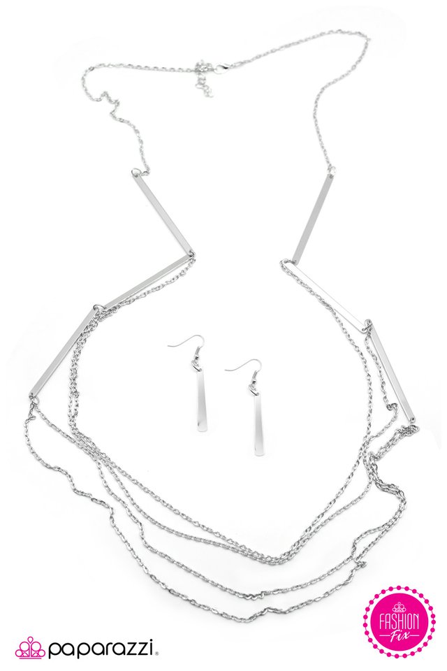 Paparazzi ♥ Behind Bars - Silver ♥ Necklace
