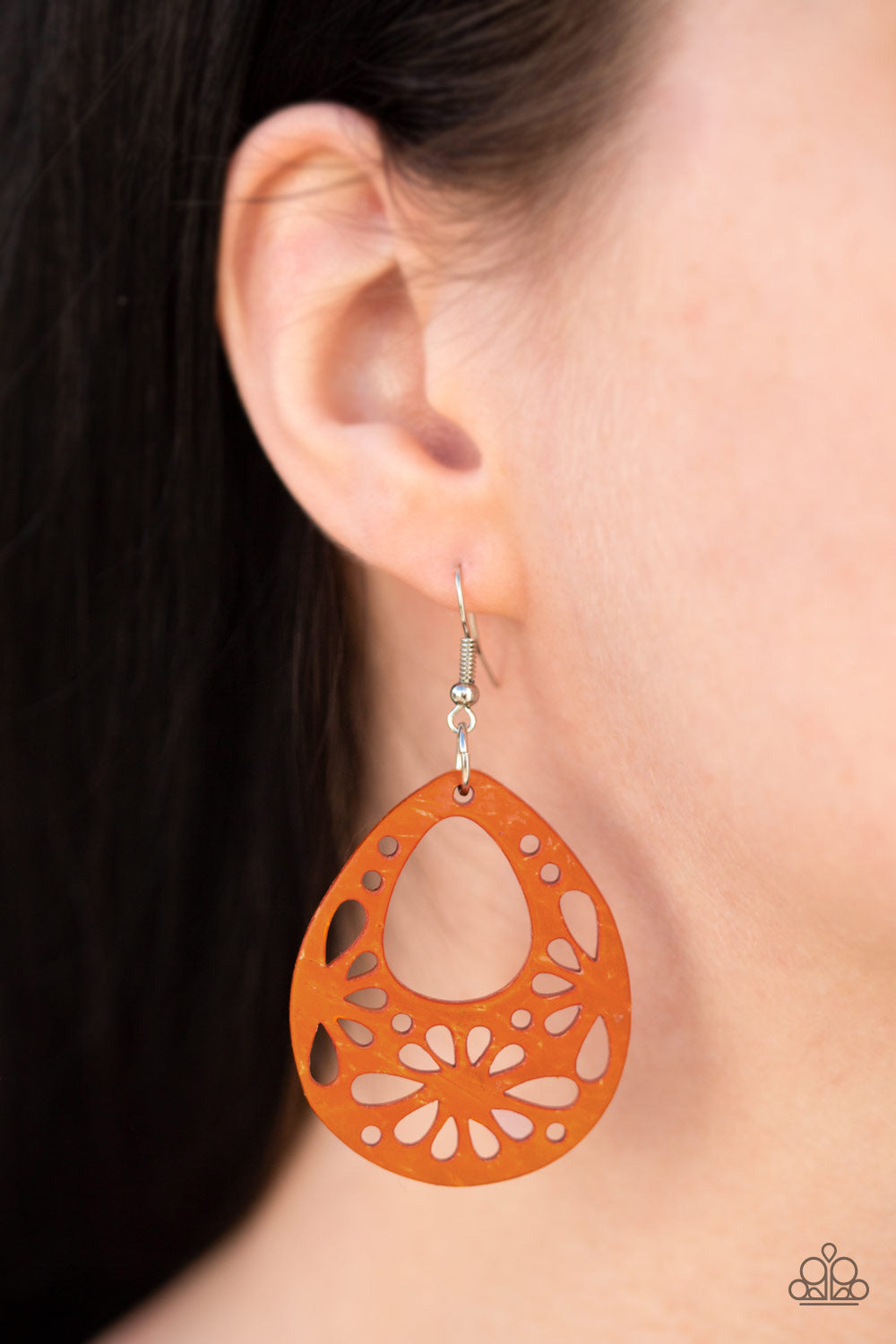 Paparazzi ♥ Merrily Marooned - Orange ♥  Earrings
